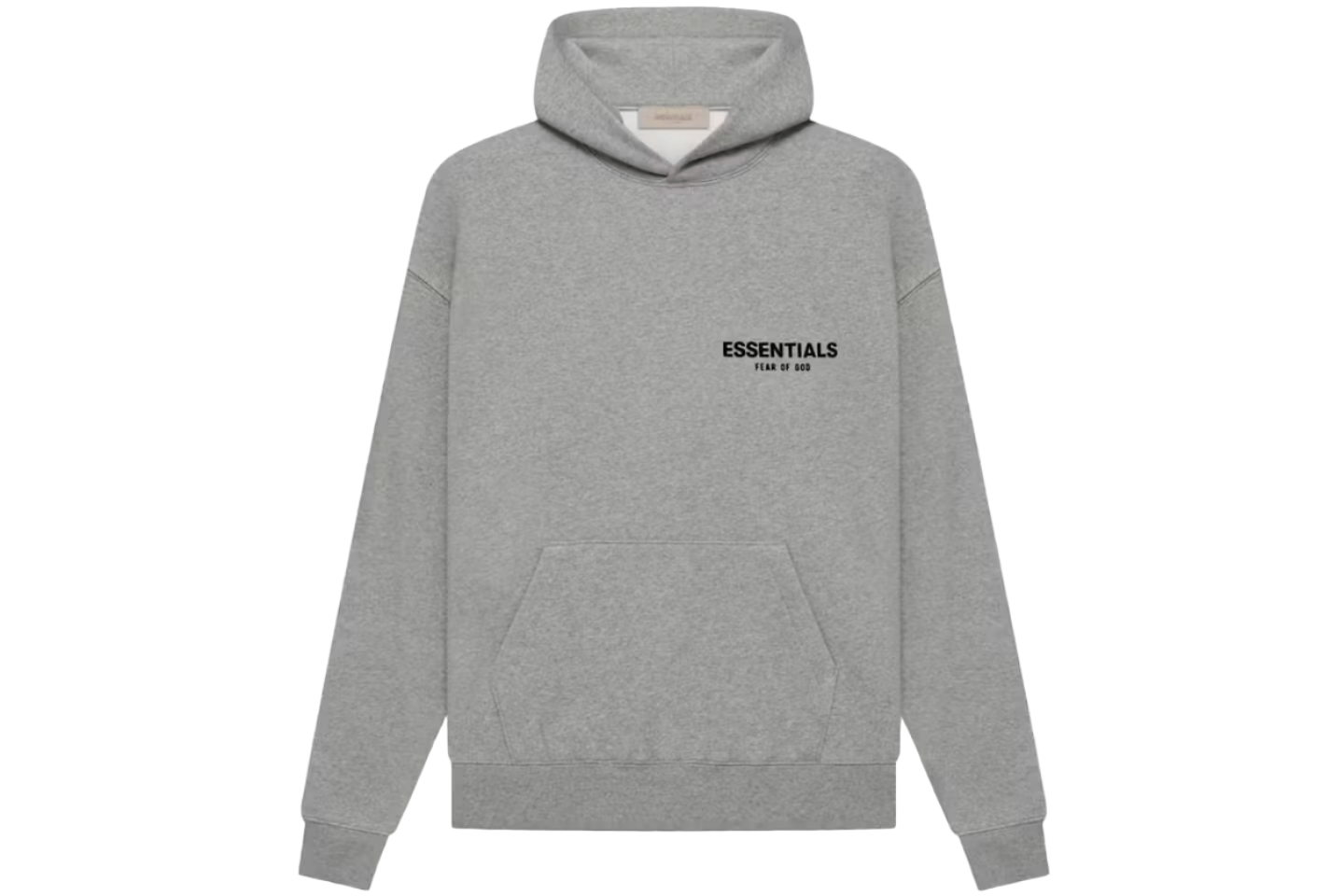 FEAR OF GOD ESSENTIALS HOODIE DARK OATMEAL SS22 Rdrop